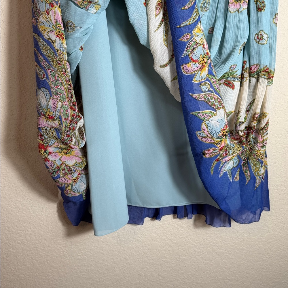 VINTAGE Silk Chiffon Pleated Midi Skirt Spirit by Coldwater Creek Size‎ 10. - Picture 6 of 9